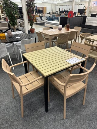 Tuinset Timo 4 stoelen 1 tafel, beige